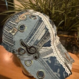 Denim Embellished Women's Hat